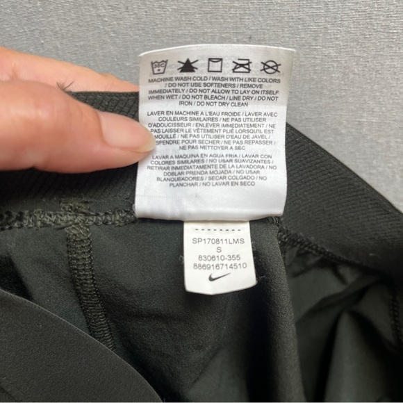 Nike Pro Olive and Black Athletic Mesh Legging Pants Sz S - Picture 7 of 13